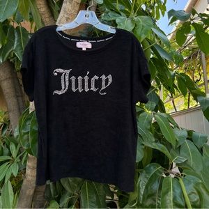 Juicy Couture studded black Terry cloth top!